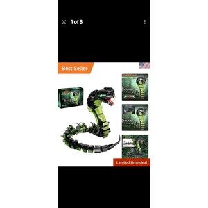 Mechanical Snake Building Blocks Set Creative Model Toys Set for Adults and Kids
